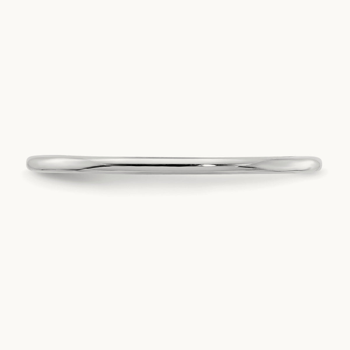 Half Round Stackable Band — 14K White Gold