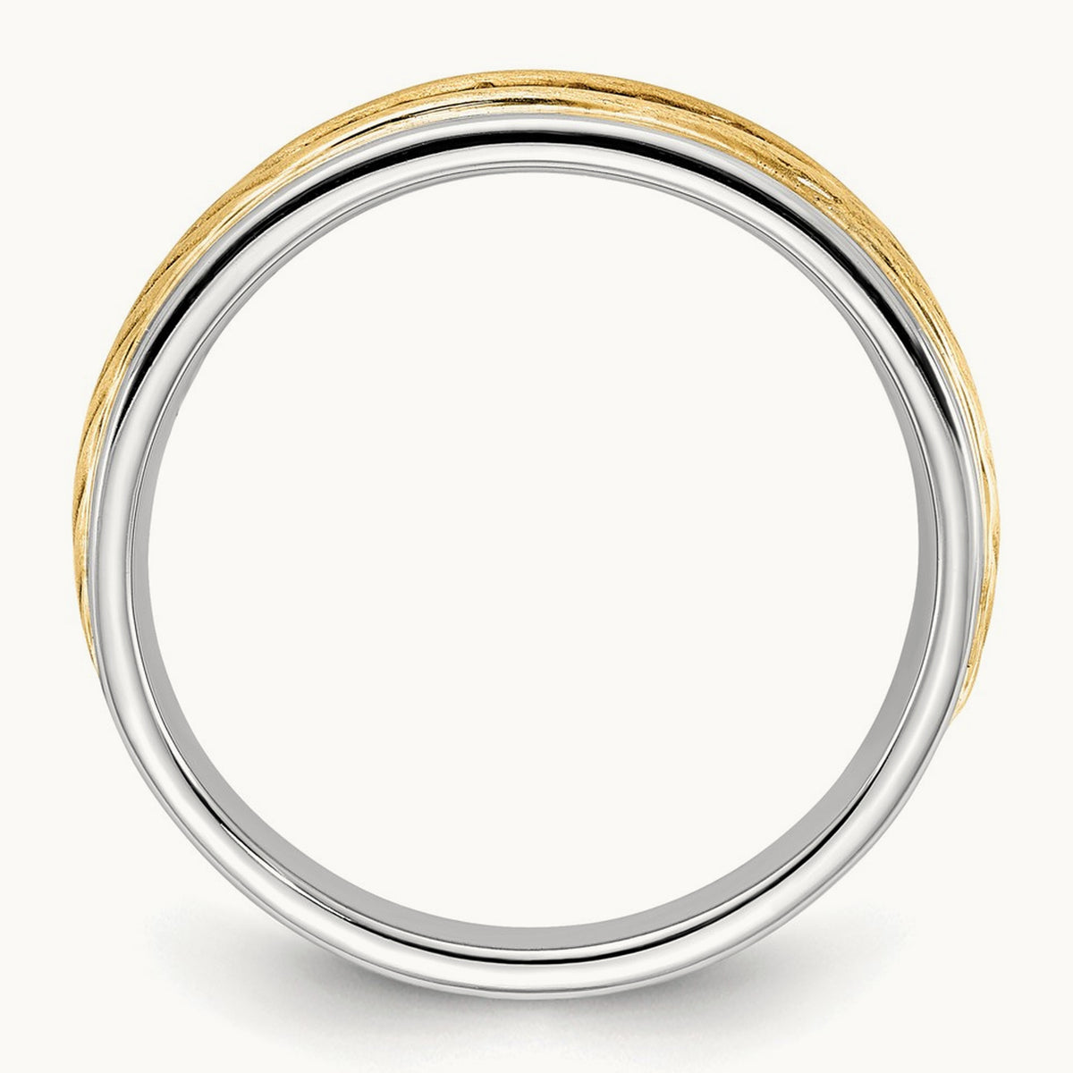 5-stone Complete Diamond Mens Ring, 14K Two-tone