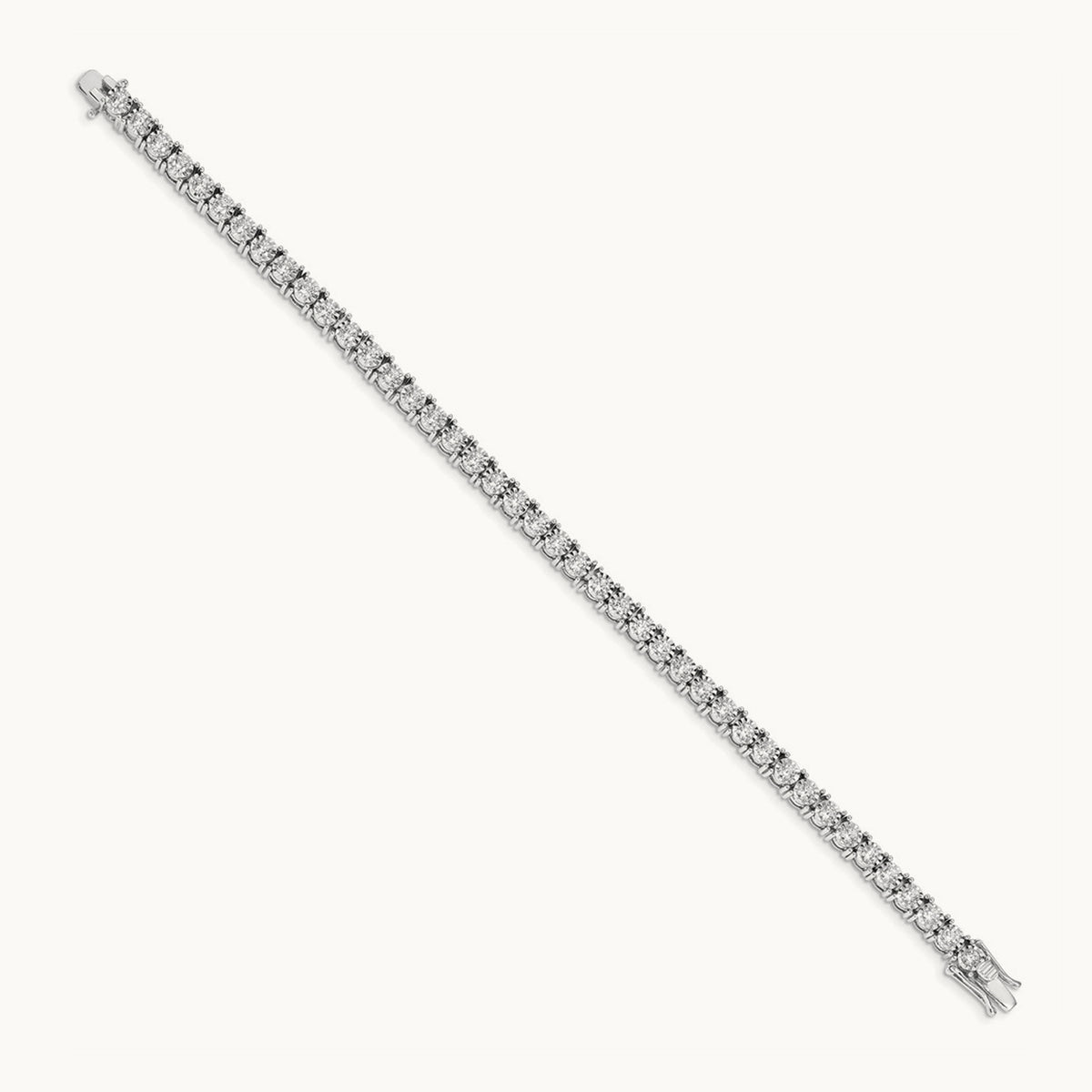 Illusion Setting Diamond Bracelet, 14K White Gold