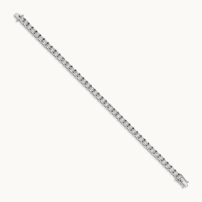 Illusion Setting Diamond Bracelet, 14K White Gold
