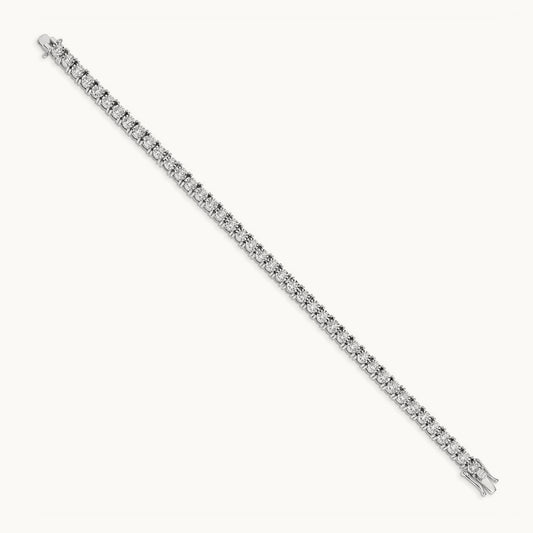 Illusion Setting Diamond Bracelet, 14K White Gold