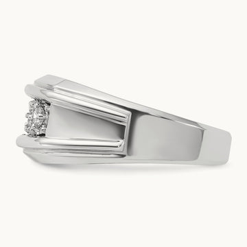 IBGoodman Men's Diamond Complete Ring, 14K White Gold