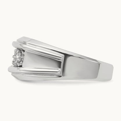 IBGoodman Men's Diamond Complete Ring, 14K White Gold