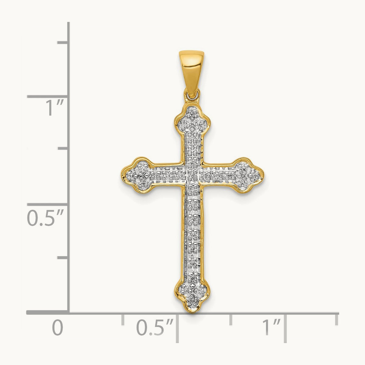 Cross Pendant, 0.10 ct tw Lab-Grown Diamond