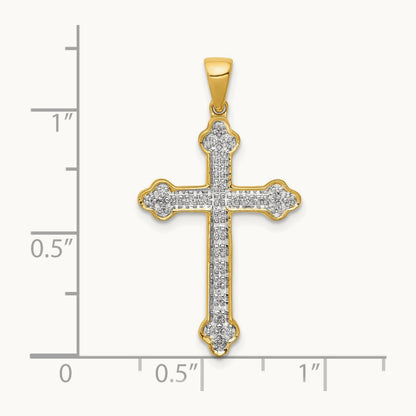 Cross Pendant, 0.10 ct tw Lab-Grown Diamond