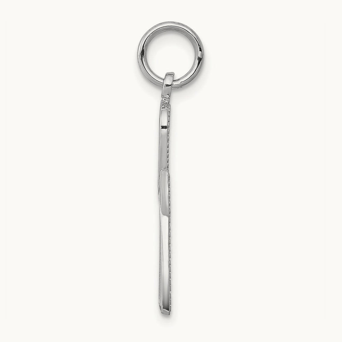 Ankh Cross Charm — 14K White Gold, 27mm