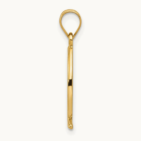 Ichthus Fish Pendant — 14K Yellow Gold, 23mm