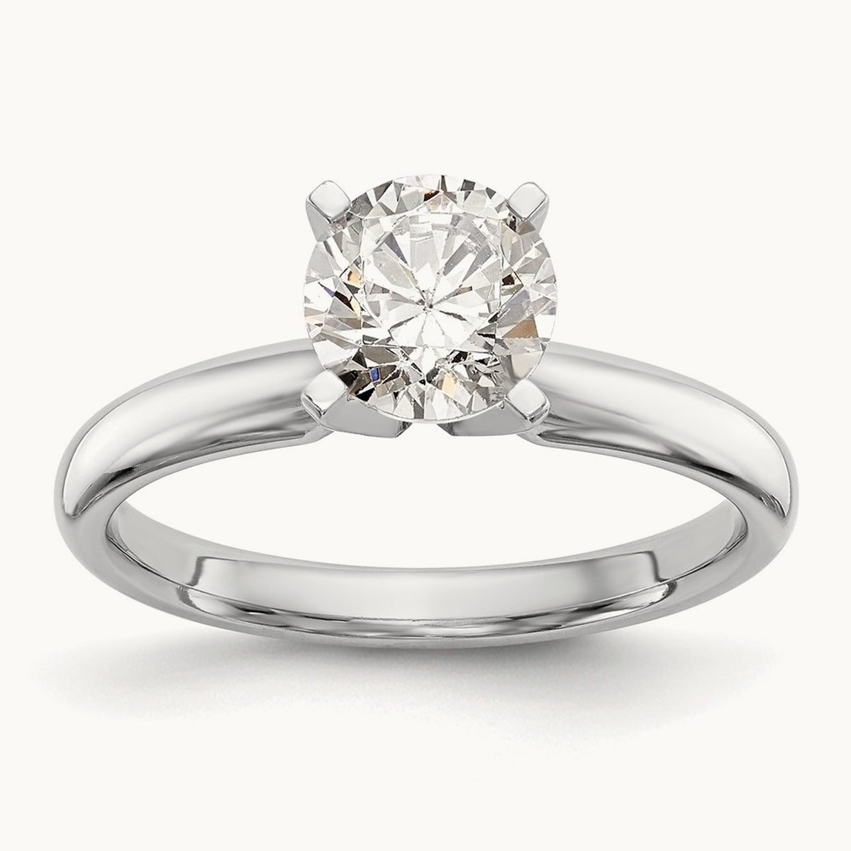 5/8ct. Medium-Weight 4-Prong Solitaire Mounting, 14K White Gold
