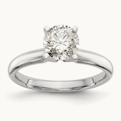 1.5ct. Medium-Weight 4-Prong Solitaire Mounting, 14K White Gold
