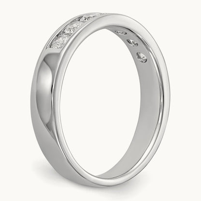 7- Stone Closed Channel Band Mounting, 2.6mm, 14K White Gold