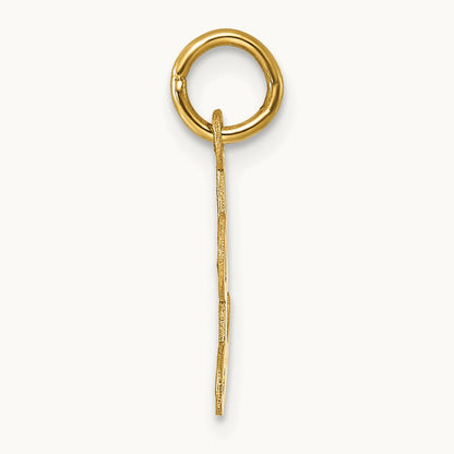 Small Script Letter L Initial Charm, 14K