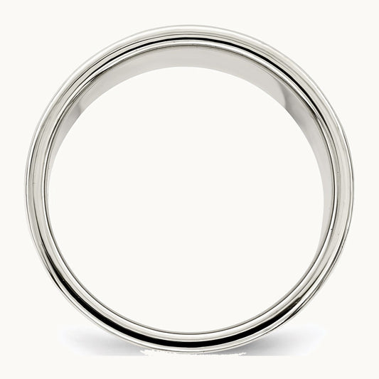 Sterling Silver 12mm Lightweight Flat Band