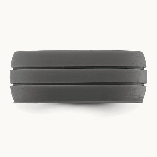 Silicone Dark Gray 8.50mm Grooved Band