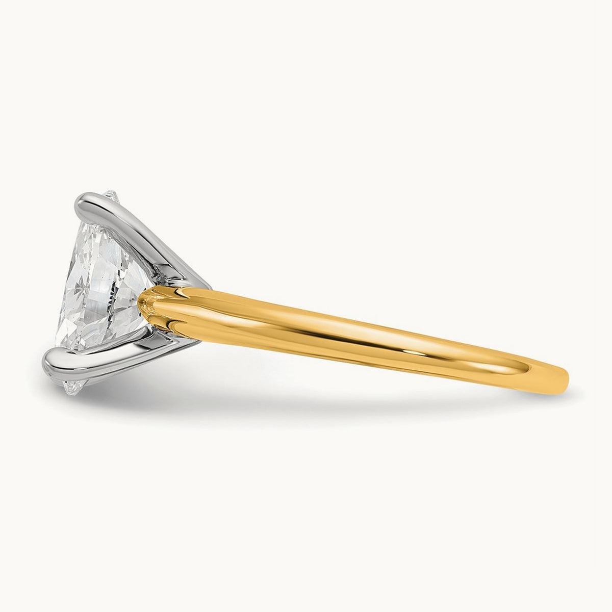 Oval Solitaire Engagement Ring, 0.50-5.00 ct tw Lab-Grown Diamond — 2 1/4 ct, 14K Two-Tone