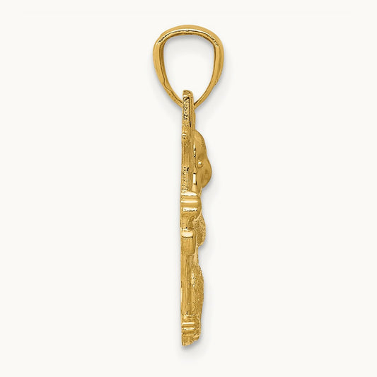 Textured Koala Pendant, 14K Yellow Gold