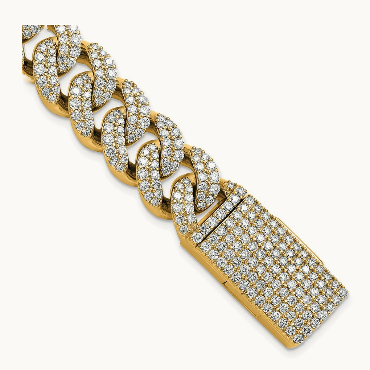 4mm Pavé Cuban Link Bracelet, 11.50 ct tw Lab-Grown Diamond