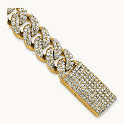 4mm Pavé Cuban Link Bracelet, 11.50 ct tw Lab-Grown Diamond