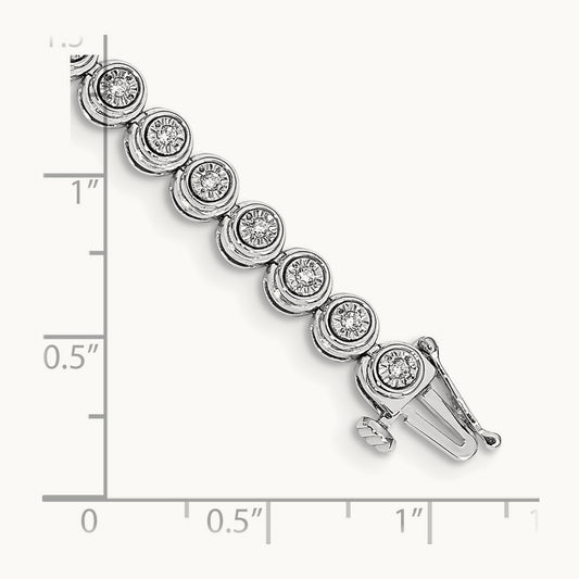 Circle Link Bracelet, 0.50 ct tw Lab-Grown Diamond