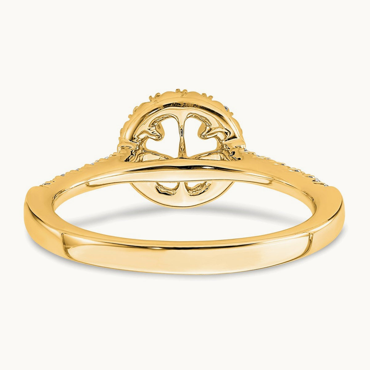 Halo Engagement Ring, 0.75 ct tw Lab-Grown Diamond — 14K Yellow Gold