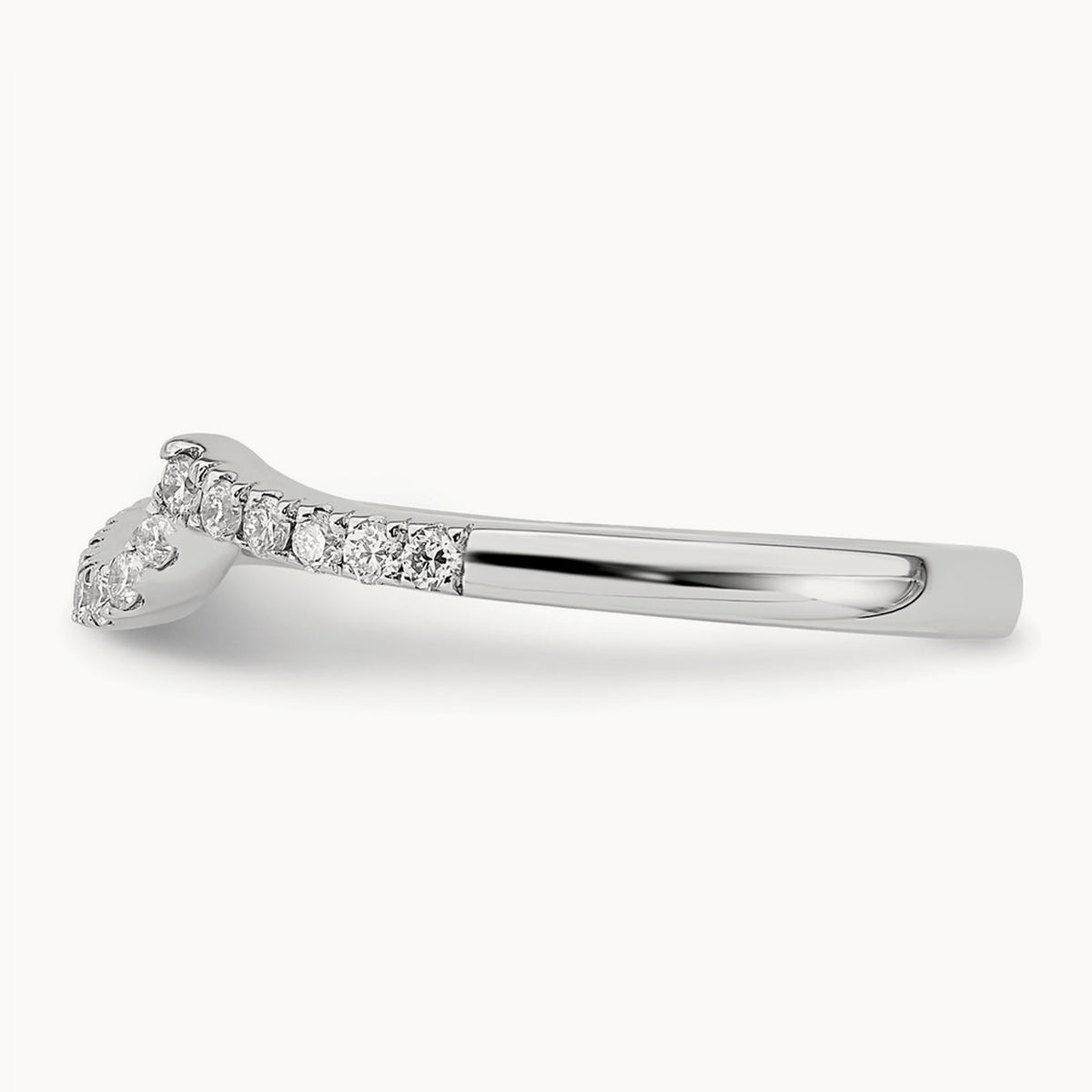 1/5 C Wedding Band, 0.15 ct tw Lab-Grown Diamond — 14K White Gold