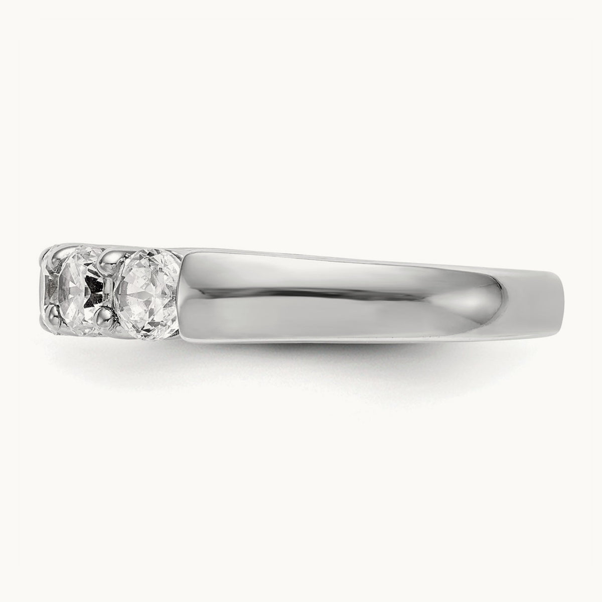 5-Stone Diamond Band, 14K White Gold