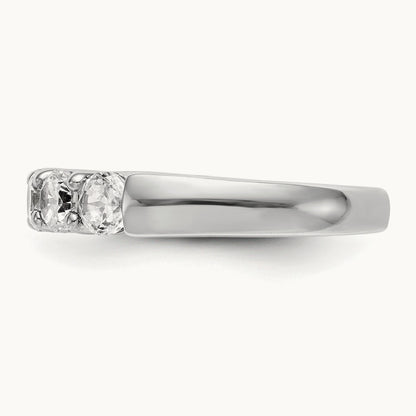 5-Stone Diamond Band, 14K White Gold