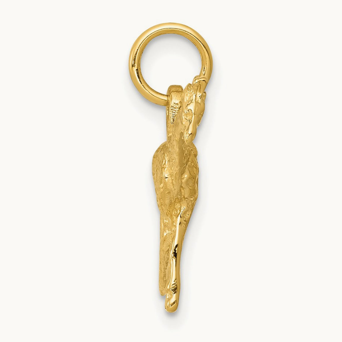 Solid Polished 3-D Giraffe Charm, 14K