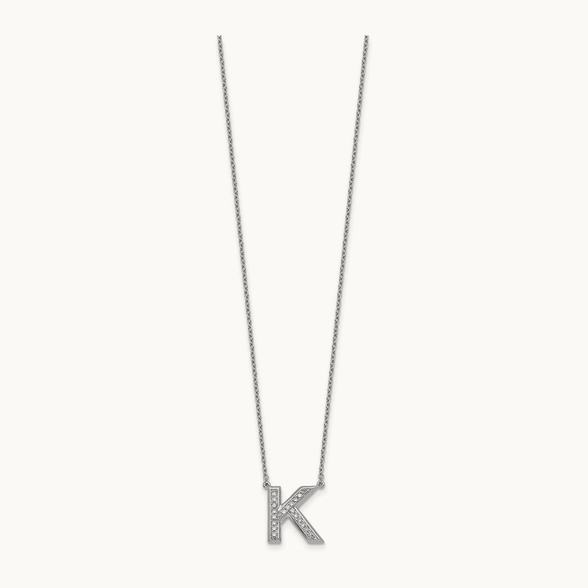 Initial K Necklace, 0.20 ct tw Lab-Grown Diamond