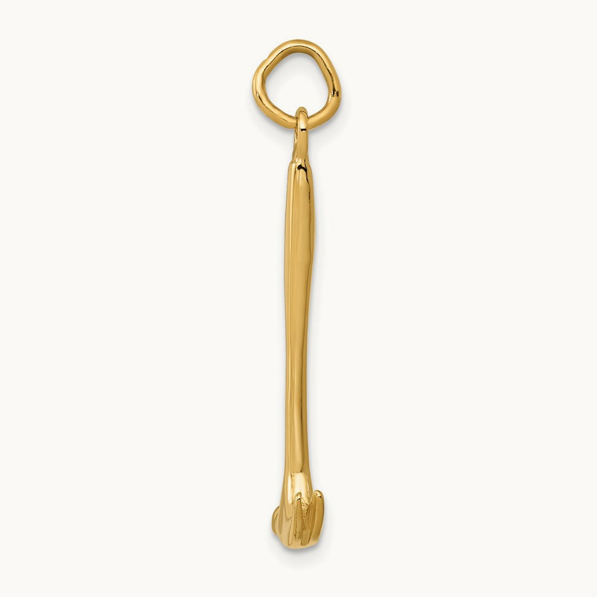 3D Hammer Charm, 14K