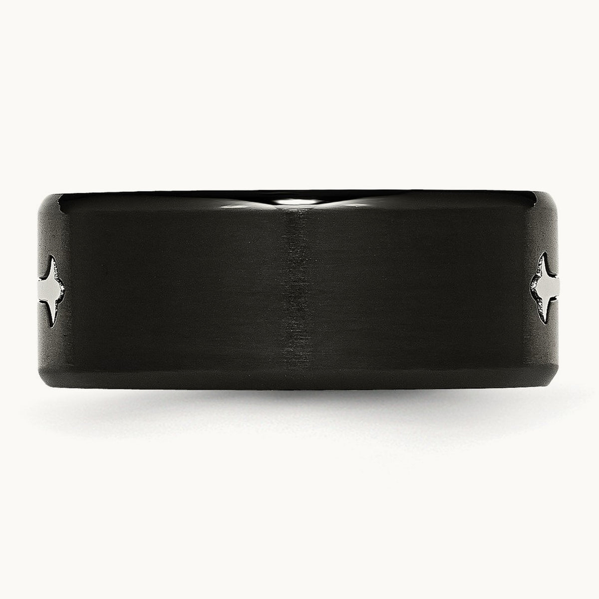 Brushed Black IP-plated with Cross Band — photo set