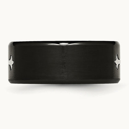 Brushed Black IP-plated with Cross Band — photo set
