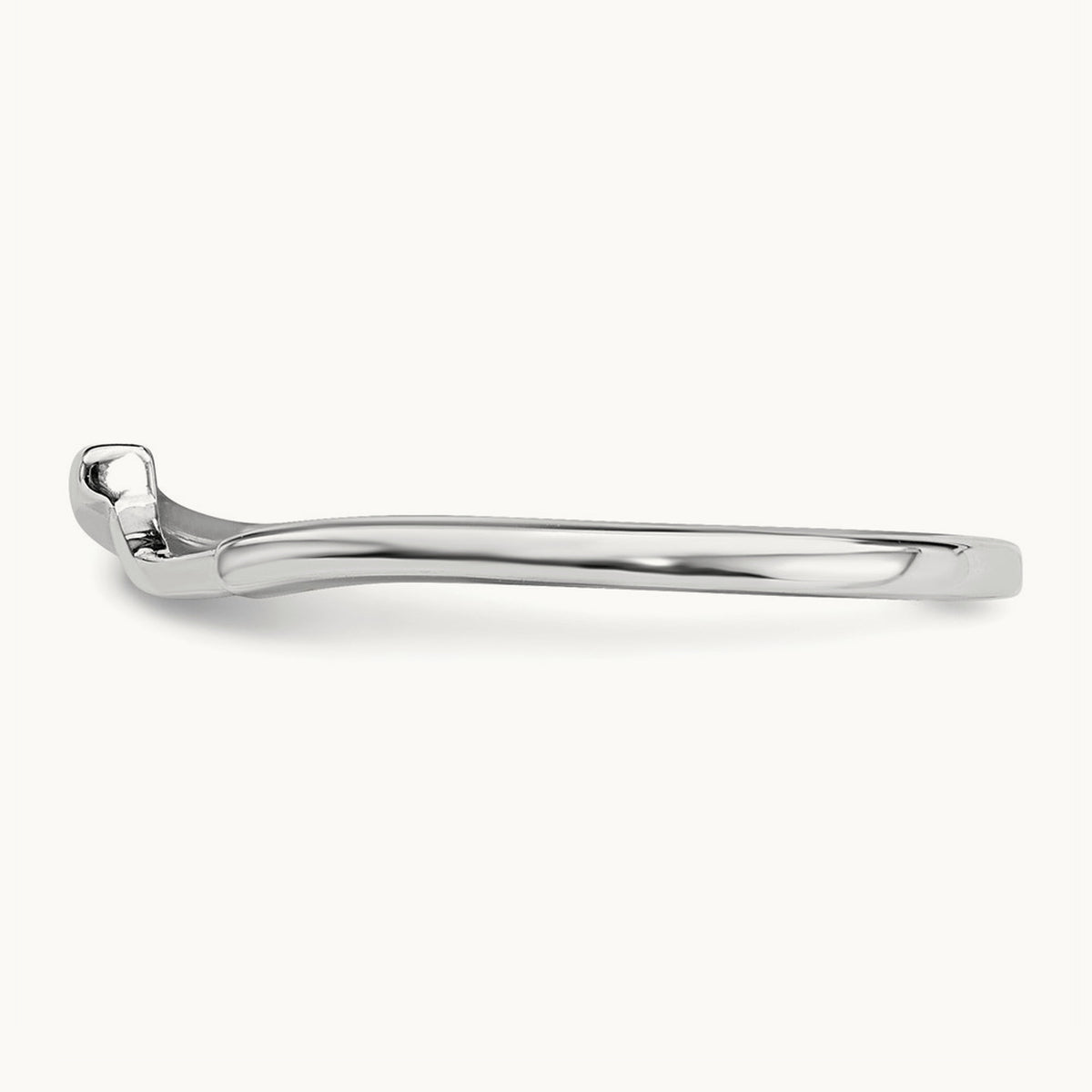 Contoured Band, 14K White Gold