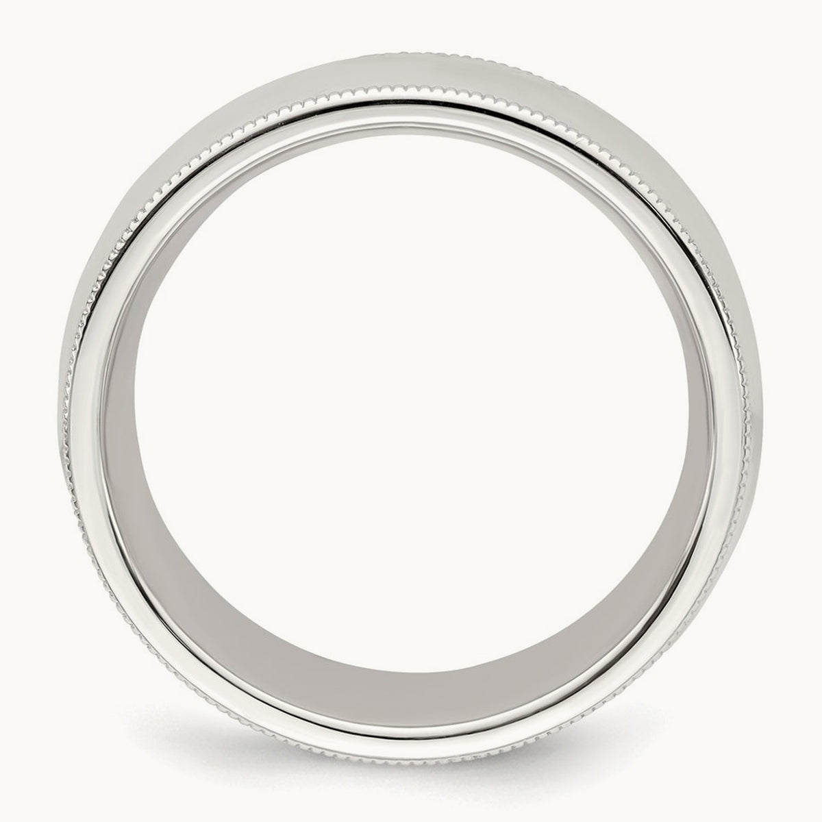Milgrain Comfort Fit Band — Sterling Silver, 8mm (2)