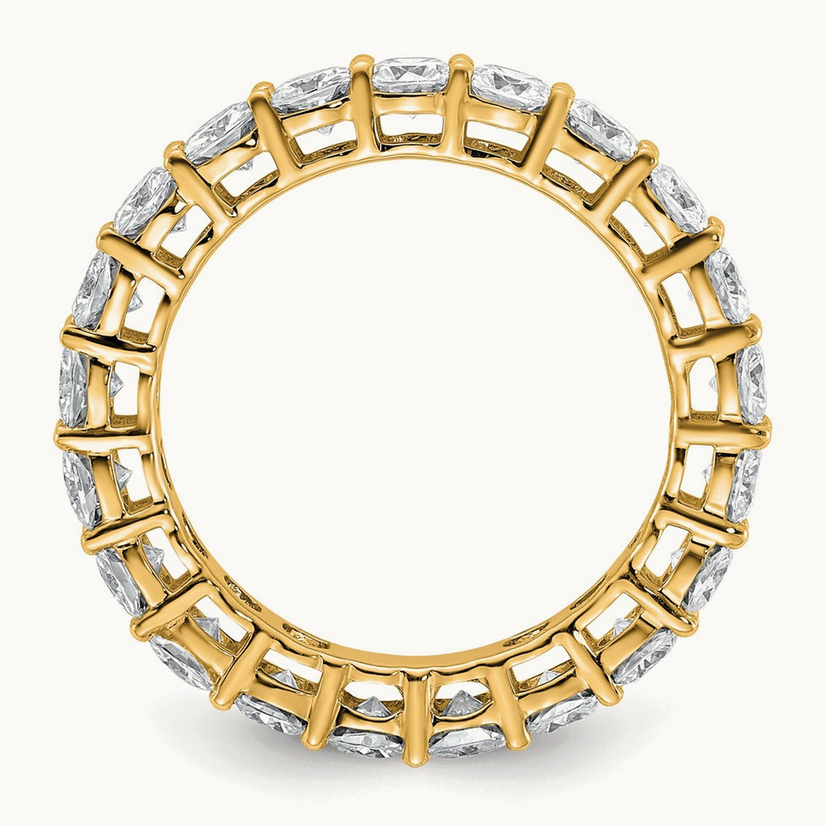 Cushion Eternity Band, 3.50 ct tw Lab-Grown Diamond — 14K Yellow Gold