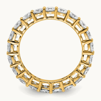 Cushion Eternity Band, 3.50 ct tw Lab-Grown Diamond — 14K Yellow Gold