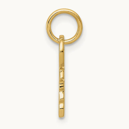 Polished 3D Rounded Top Key Charm — 16mm