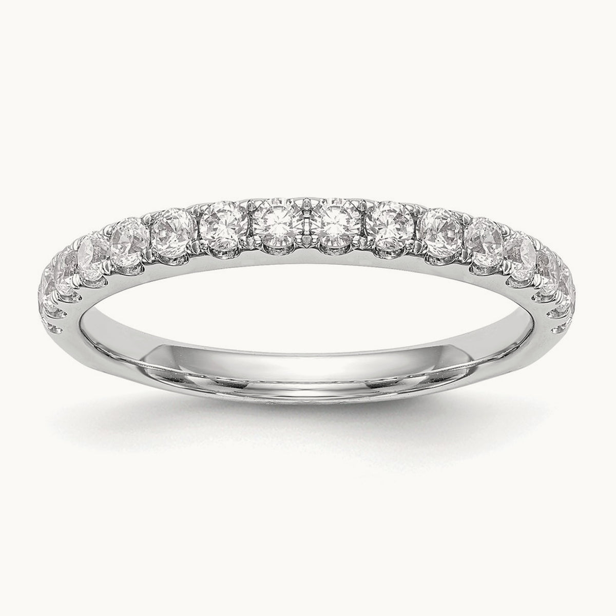 Diamond Wedding Band, 14K White Gold