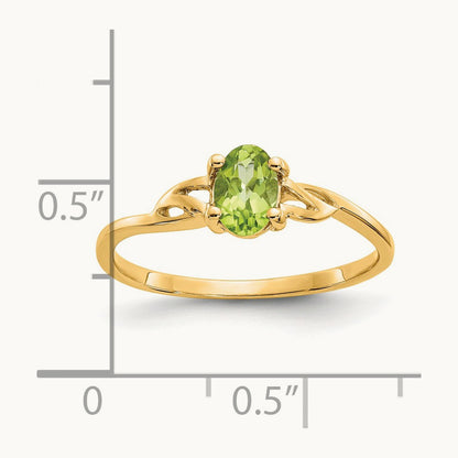 Peridot Birthstone Ring, 14K
