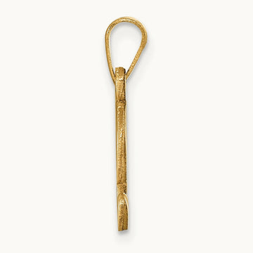 Script Letter I Initial Pendant, 14K Yellow Gold