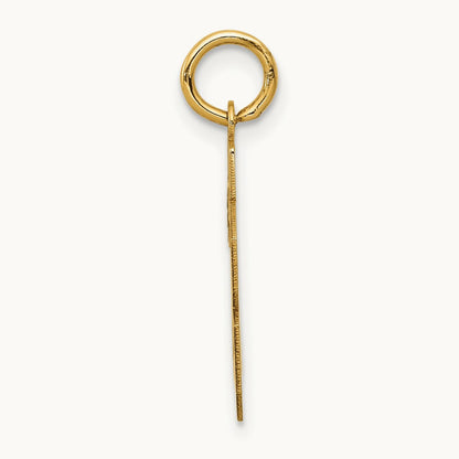 Small Satin Number 28 Charm — 14K Yellow Gold