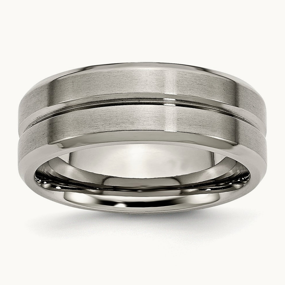 Brushed and Polished Grooved Beveled Edge Band — photo set
