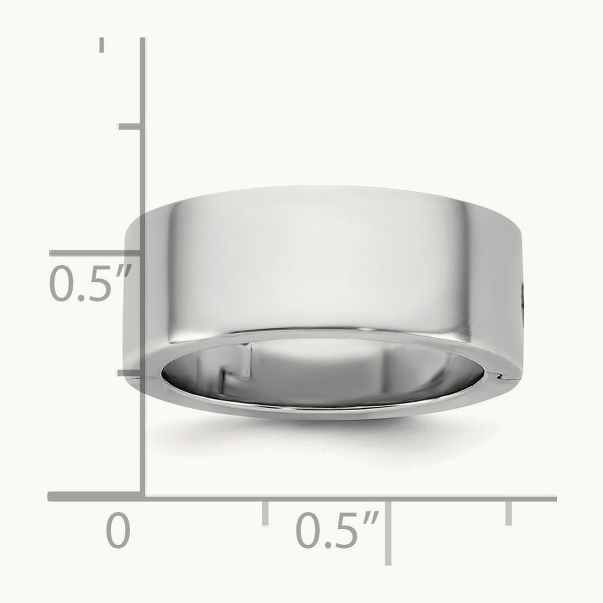 CLIQ Hinged Flat Wedding Band, 8mm, 14K White Gold