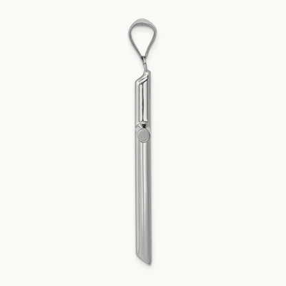 Hollow Cross Pendant, 14K White Gold