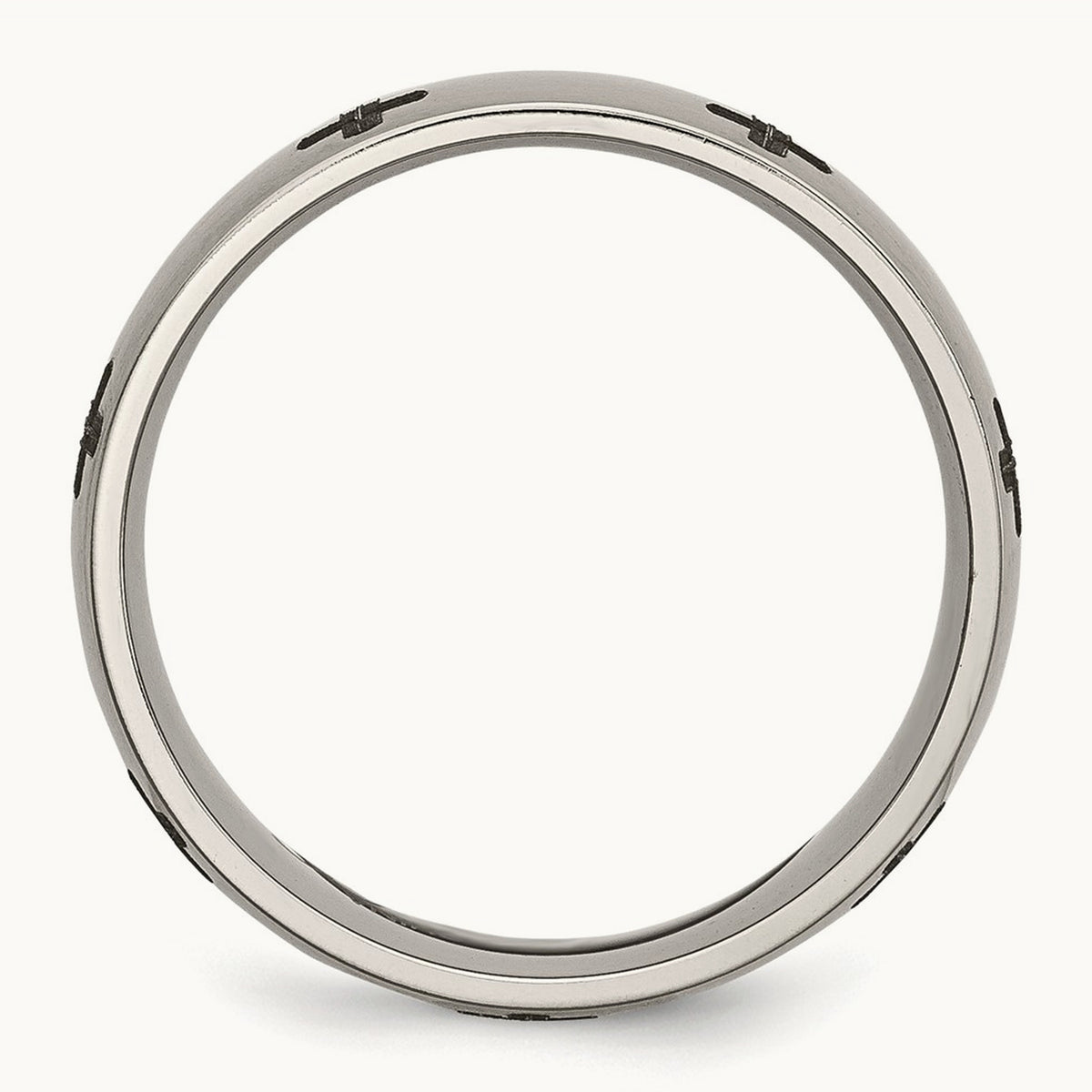 Brushed Cross Laser Design Band — photo set (2)