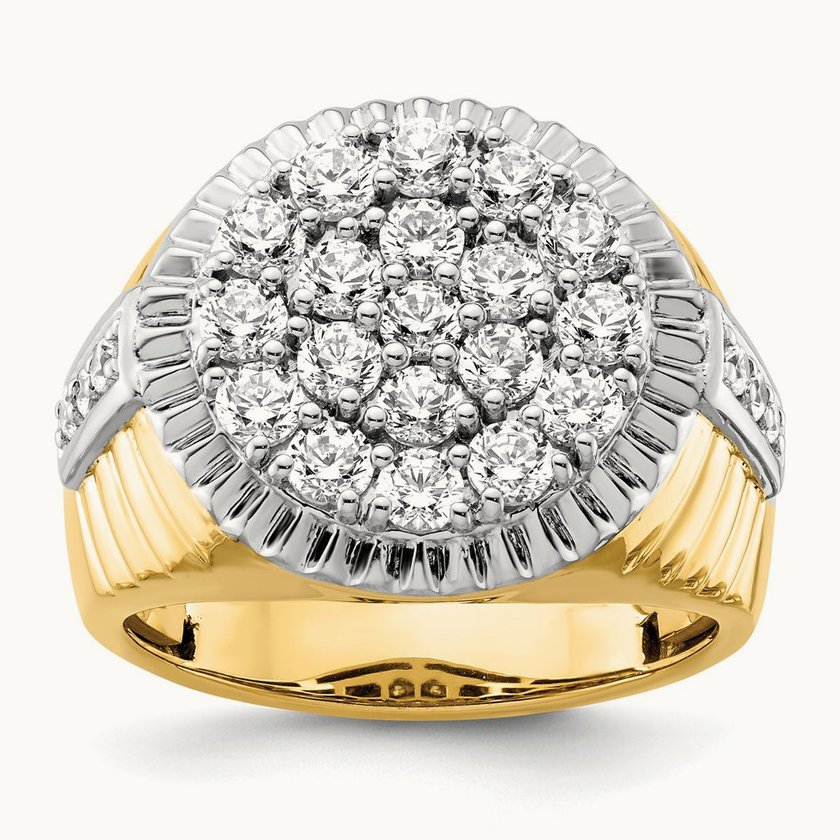 Men's Cluster Ring, 2.00 ct tw Lab-Grown Diamond