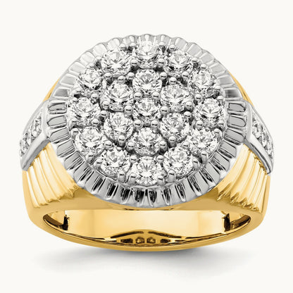 Men's Cluster Ring, 2.00 ct tw Lab-Grown Diamond