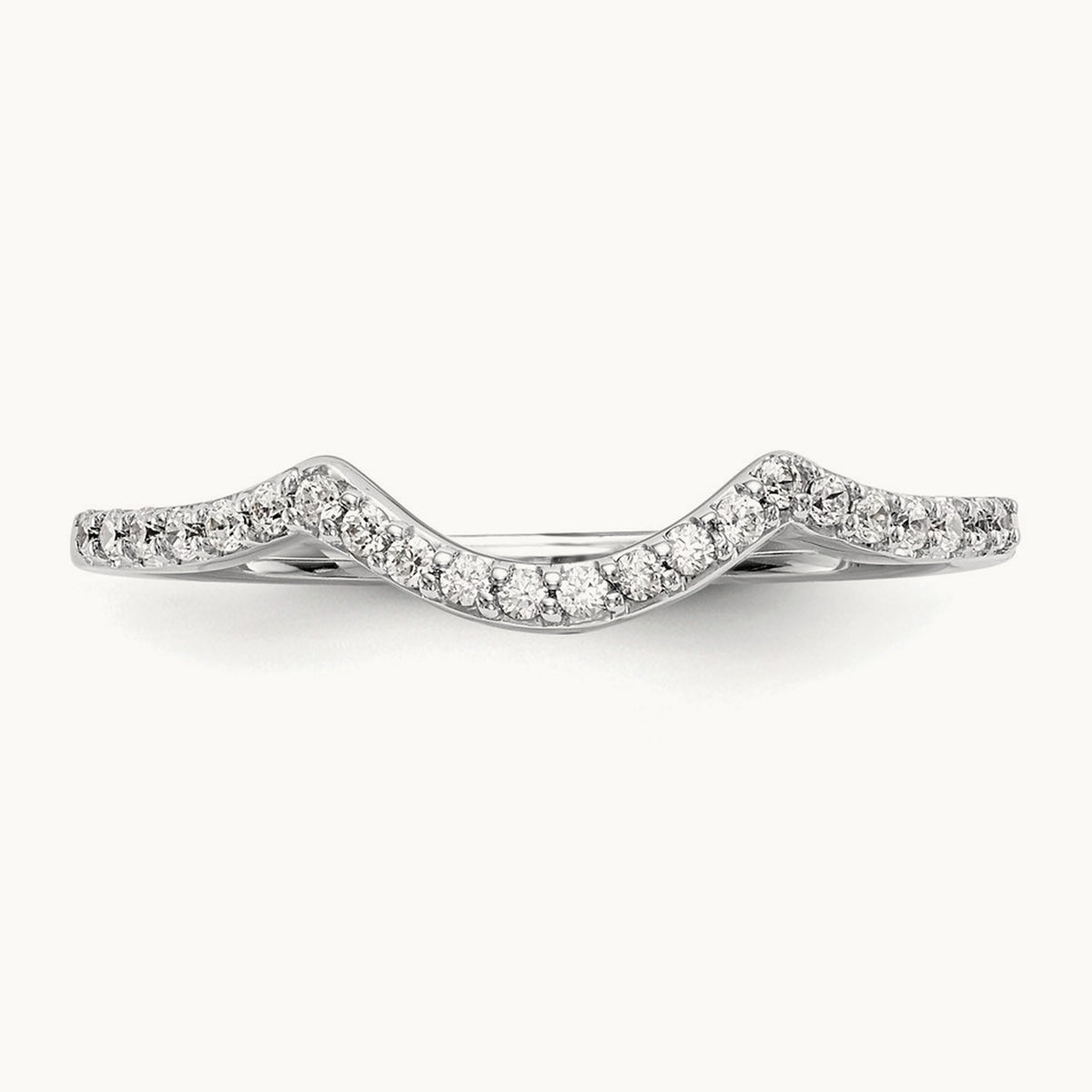 Diamond Wedding Band, 14K White Gold