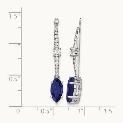 Created Sapphire Earring Jackets, 0.50 ct tw Lab-Grown Diamond