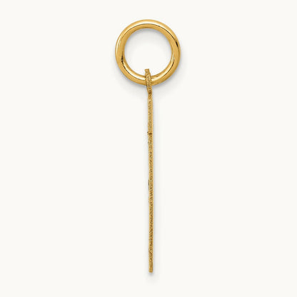 Small Satin Number 11 Charm — 14K Yellow Gold
