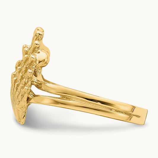 Lion's Paw Shell Ring, 14K